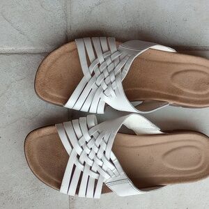 White summer sandals